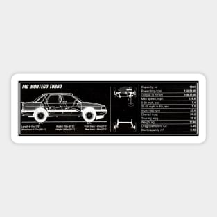 MG Montego Turbo Sticker